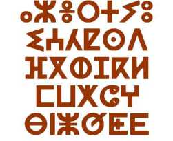 Ecriture tifinagh dérivée de l'alphabet libyque